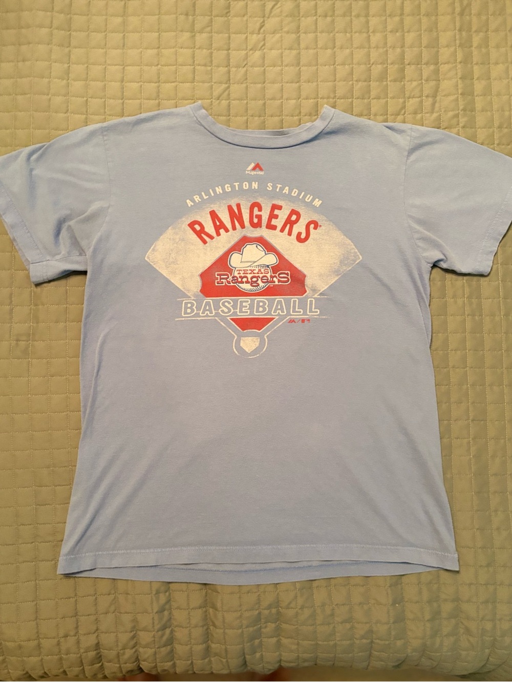 Baby Blue Texas Rangers Baseball Graphic Tee